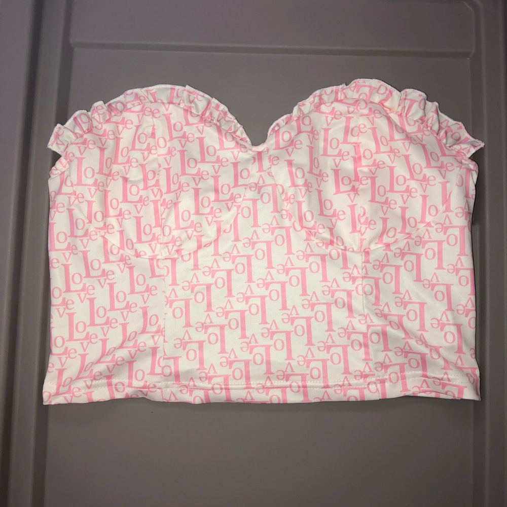 Cropped pink top 💕